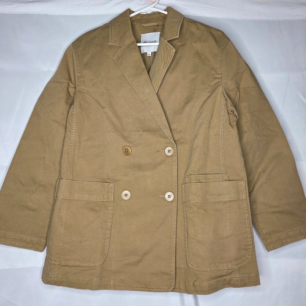 Madewell Crossover Blazer (Re)generative Chino Khaki Small - Picture 2 of 6